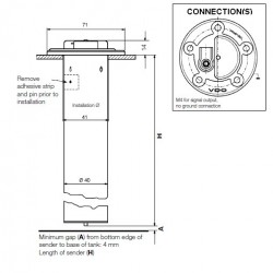 Capteurs de tube de carburant de 54 mm : 224-011-000-550G VDO