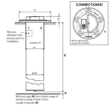 54-mm-Sensoren für Kraftstoffleitungen: 224-011-010-478G VDO