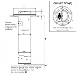 Sensores de tubo de combustible de 54 mm: 224-011-020-221G VDO