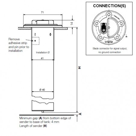 54-mm-Sensoren für Kraftstoffleitungen: 224-011-020-221G VDO