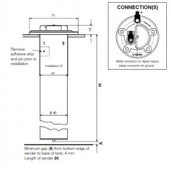 Sensores de tubo de combustible de 54 mm: 224-011-022-521G VDO