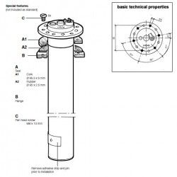 80mm Fuel Tubular Sensors: X10-224-009-016 VDO