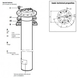 Capteurs de tube de carburant de 80 mm : X10-224-009-026 VDO