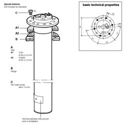 X10-224-014-036 VDO Heavy Duty Ø80mm Pipe Float - 500mm