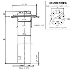 X10-224-014-021 VDO Heavy Duty Ø80mm Pipe Float - 426mm
