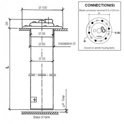 80-mm-Sensoren für Kraftstoffleitungen: X10-224-014-021 VDO