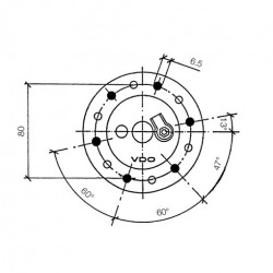 80-mm-Sensoren für Kraftstoffleitungen: X10-224-014-021 VDO