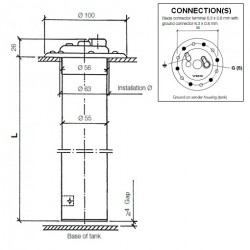 80-mm-Sensoren für Kraftstoffleitungen: X10-224-014-032 VDO