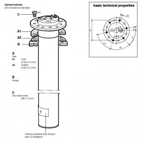 80-mm-Sensoren für Kraftstoffleitungen: X10-224-021-002 VDO