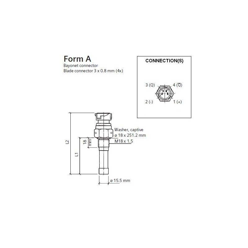 340-216-005-001C VDO Square wave speed - speed sensor - M18