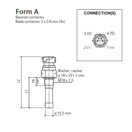 340-216-005-002C VDO Square wave speed - speed sensor - M18