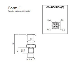 340-216-010-003C VDO Square wave speed - speed sensor - M18