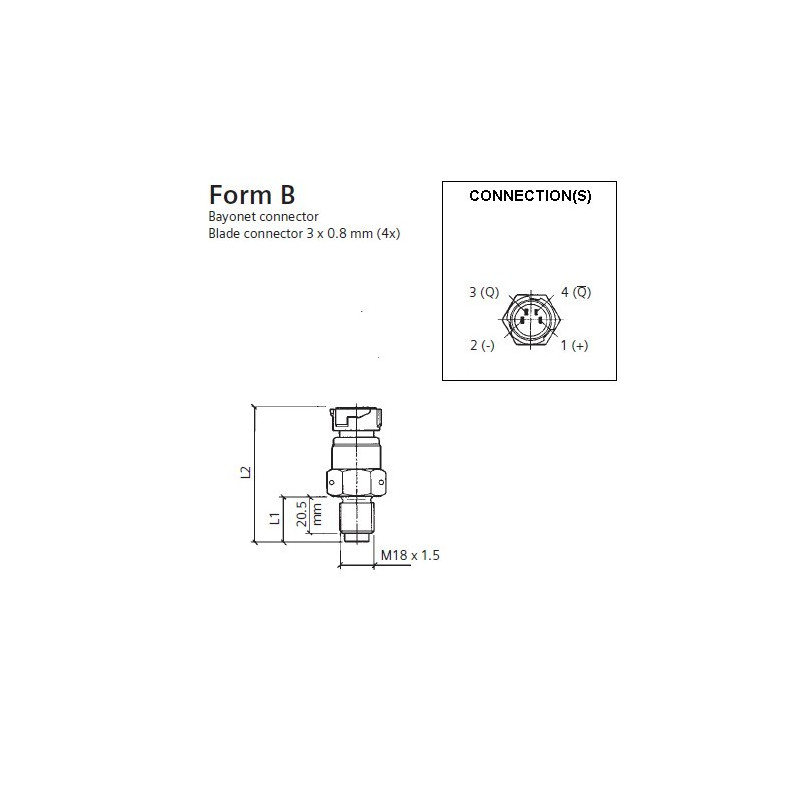 A2C59513983 VDO Square wave speed - speed sensor - M18