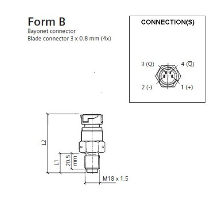 A2C59513983 VDO Square wave speed - speed sensor - M18