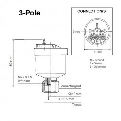 Sensores de rpm y velocidad: 340-807-001-001C VDO