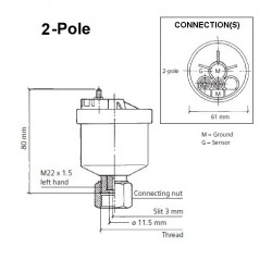 Sensores de rpm y velocidad: 340-808-001-001C VDO