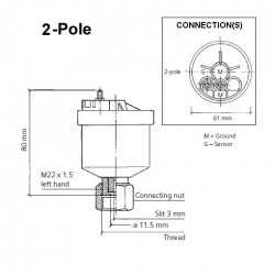 VDO Generator Drehzahl - Geschwindigkeit Sensor - M22