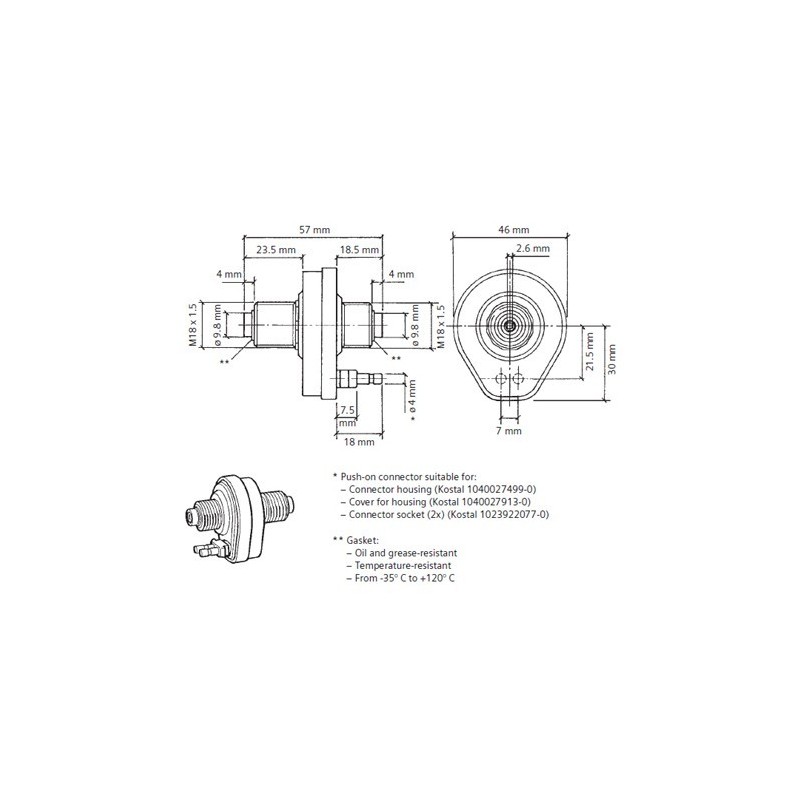 VDO Mechanische toeren - snelheid sensor - M18