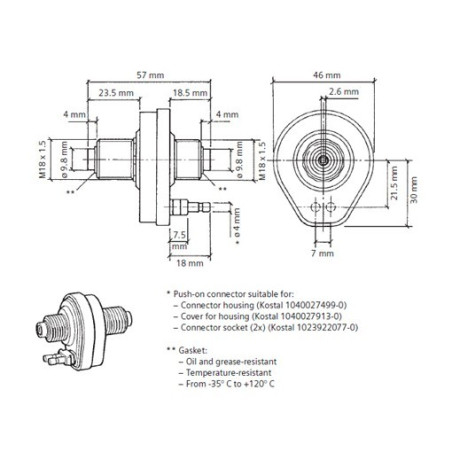 340-811-001-003B VDO Mechanical speed sensor - M18