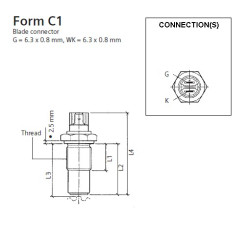 340-804-007-004C VDO Induction speed - speed sensor - 3/4-16 UNF-2A