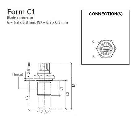 340-804-007-011C 100 Pieces VDO Induction speed - speed sensor - M18