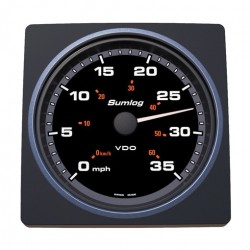 VDO AcquaLink LOG Speedometer 70mph 85mm Black