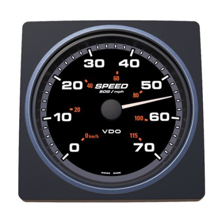 A2C59501909 Veratron AcquaLink SOG Speedometer 70mph 110mm Black