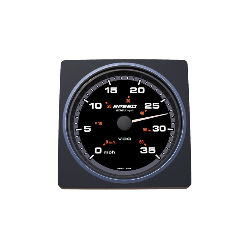 A2C59501910 Veratron AcquaLink SOG Speedometer 35mph 110mm Black