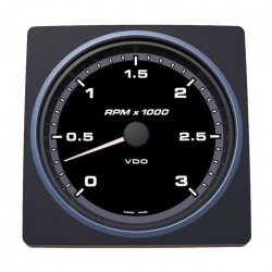 VDO AcquaLink Tachometer 3.000 RPM Black 110mm