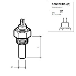 325-805-003-002C VDO Cooling Water Sensor 120°C - DS - 5/8-18 UNF-2A
