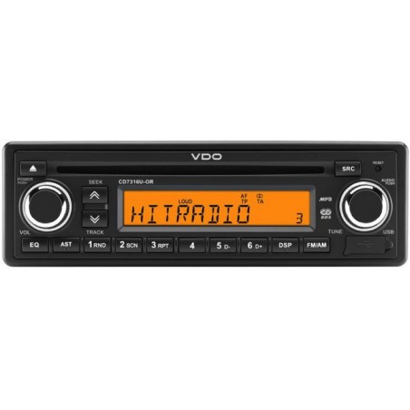 gåde overfladisk hensynsfuld Continental 12V Radio-CD RDS USB MP3 WMA Orange Backlight