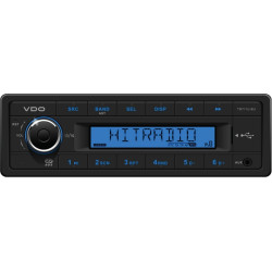 TR711U-BU VDO 12V Radio RDS USB MP3 WMA Blue Backlight