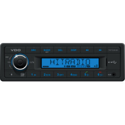 TR712UB-BU VDO 12V Radio RDS USB MP3 WMA Bluetooth Blue Backlight