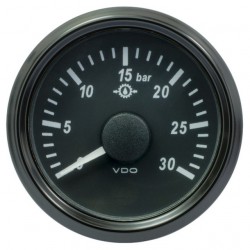 VDO SingleViu 1167 Gear Oil Pressure 30Bar Black 52mm VDO SingleViu 1167 Gear Oil Pressure 30Bar Black 52mm