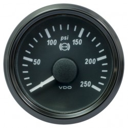 VDO SingleViu 1402 Brake Pressure 250PSI Black 52mm