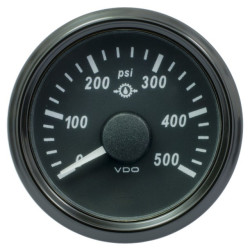 A2C3832740001 VDO SingleViu 1167 Transmission oil pressure 500PSI Black 52mm