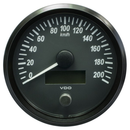A2C3832840001 VDO SingleViu Speedometer 200 Km/h Black 100mm