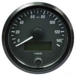 VDO SingleViu Speedometer 140 Mph Black 80mm