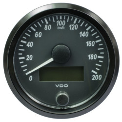 A2C3832940010 10 Pieces VDO SingleViu Speedometer 200 Km/h Black 80mm