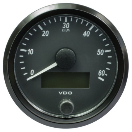 A2C3832890001 VDO SingleViu Speedometer 60 Km/h Black 80mm