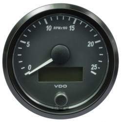 10 Pieces VDO SingleViu Tachometer 2.500 RPM Black 80mm 10 Pieces VDO SingleViu Tachometer 2.500 RPM Black 80mm