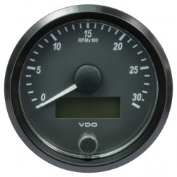 10 Pieces VDO SingleViu Tachometer 3.000 RPM Black 80mm 10 Pieces VDO SingleViu Tachometer 3.000 RPM Black 80mm