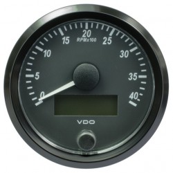10 Pieces VDO SingleViu Tachometer 4.000 RPM Black 80mm 10 Pieces VDO SingleViu Tachometer 4.000 RPM Black 80mm
