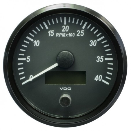 10 Pieces VDO SingleViu Tachometer 4.000 RPM Black 100mm