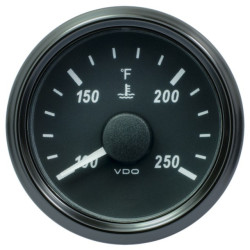 A2C3833340001 VDO SingleViu 0246 Cooling Water Temperature 250°F Black 52mm
