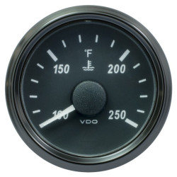A2C3833350001 VDO SingleViu 0246 Cooling Water Temperature 250°F Black 52mm