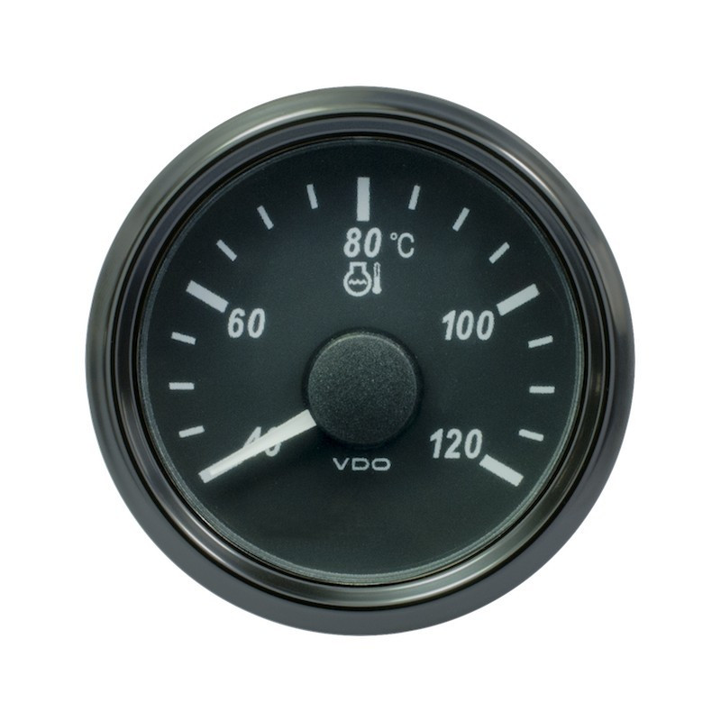 A2C3833330025 25 Pieces VDO SingleViu 1380 Cooling Water Temperature 120°C Black 52mm