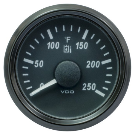 A2C3916310025 25 Pieces VDO SingleViu 1414 Hydraulic Temperature 250°F Black 52mm