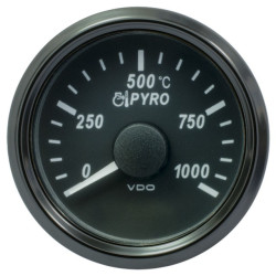 A2C3833050025 25 Pieces VDO SingleViu 1383 Pyrometer 1000°C Black 52mm