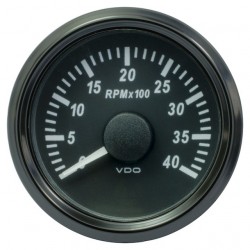 25 Pieces VDO SingleViu Tachometer 4.000 RPM Black 52mm 25 Pieces VDO SingleViu Tachometer 4.000 RPM Black 52mm